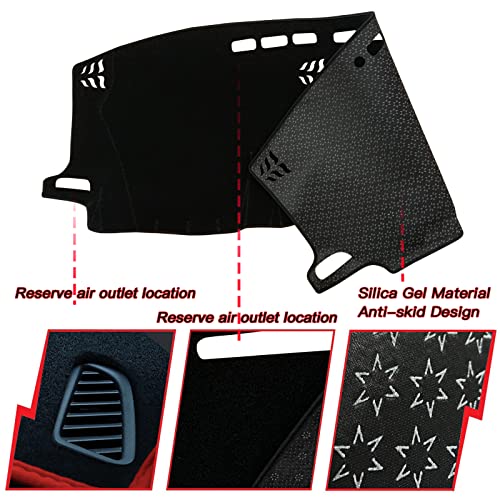 Keegtbox Dash Mat Cover Custom Interior Center Console Kit For Toyota Sienna Le Xle Woodland Edition Xse Limited Platinum Edition 2021 2022 Dashboard Mat Covers Accessories #TOP2