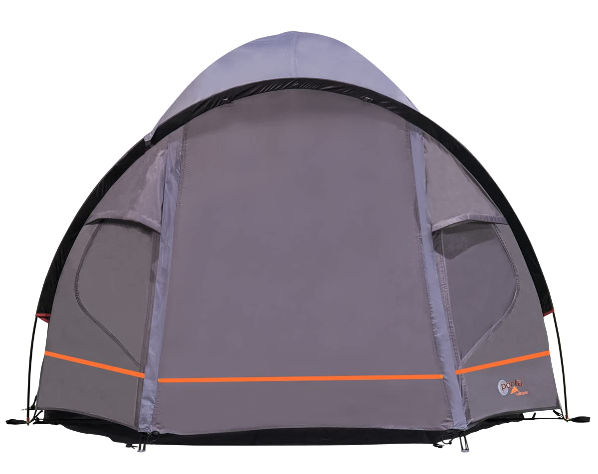 Portal Outdoor Unisex's Camping Aaron Portable Chair, Charcoal/Orange