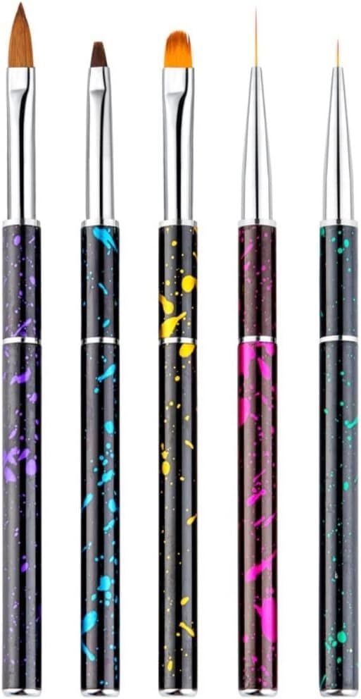 Manicure Painting Brush Pen Metal Stripes Acrylic Nail Art Drawing Liner of Gel Lines Flat Tools