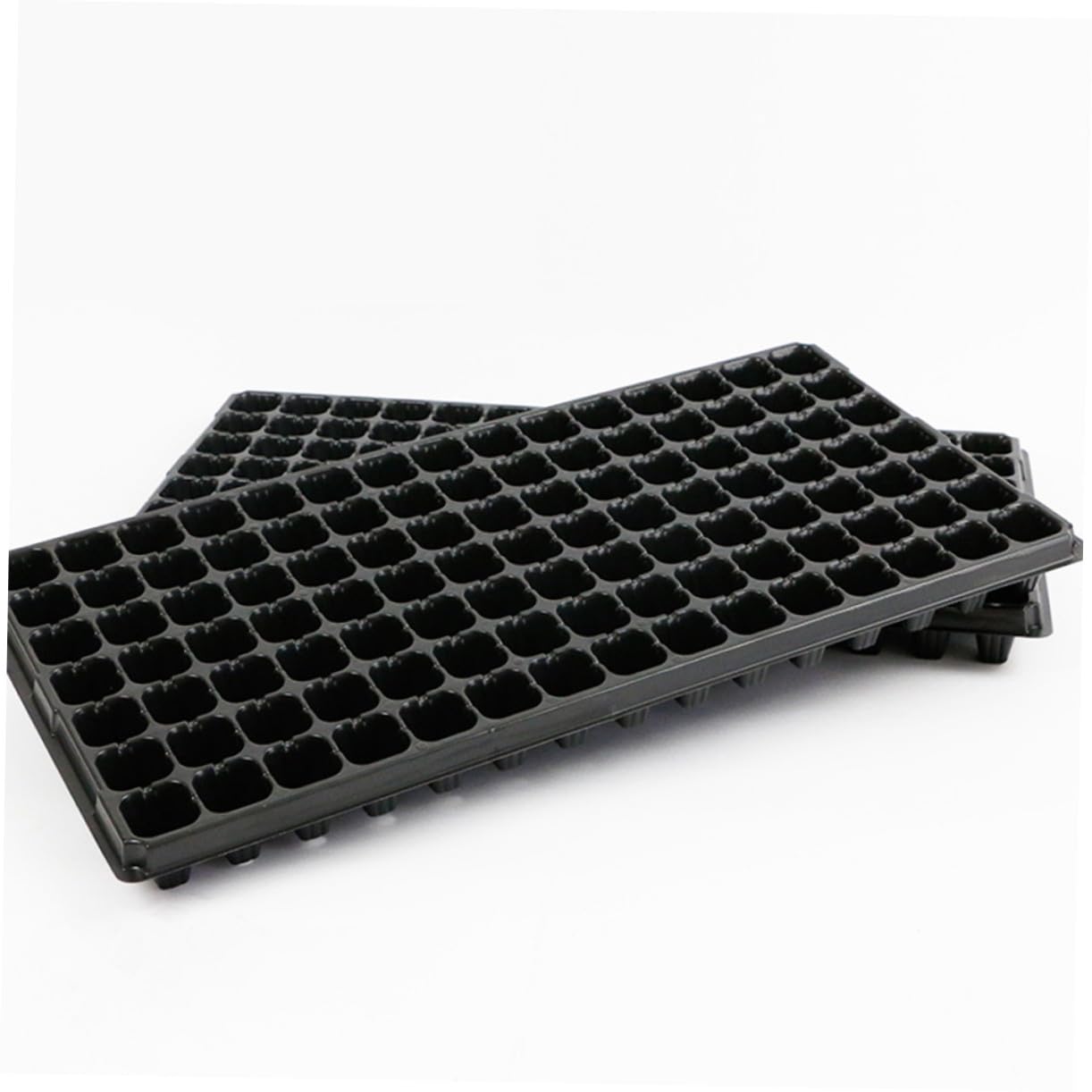 Abaodam Bandeja para Germinación de Semillas 105 Celdas de PVC, 10 Piezas, Resistente para Jardinería DIY y Balcón, Promueve el Crecimiento y Protege Raíces