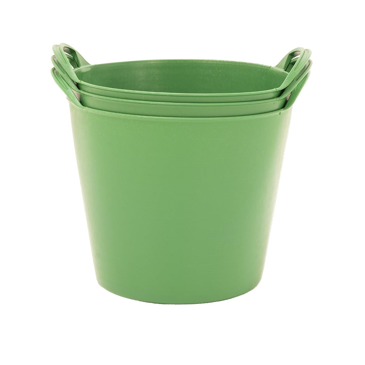 BiGDUG Plastic Flexi Tubs (42 Litre) - Pack of 3 - Black - Heavy Duty Trugs Flexible Storage Bucket - Multi Purpose Round Container — view 11
