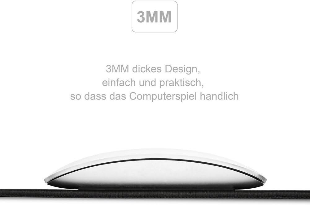 JIALONG Large Gaming Mouse Pad, Extended Mousepad with Black Stitched Edges, XXL Desk Mat, Big Computer Keyboard Mat for Gaming and Office, 35.4 x 15.7 inches