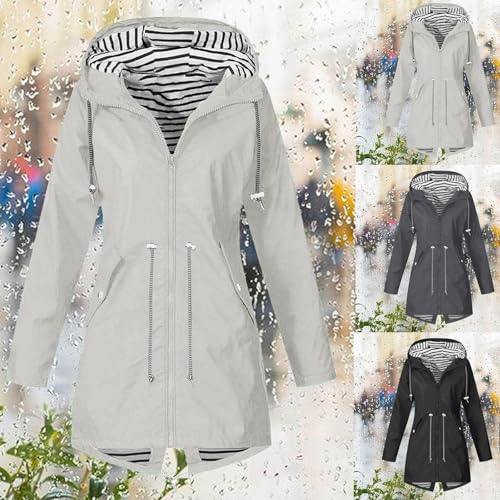 Chubasquero mujer impermeable chaqueta de softshell forrada ligera 2