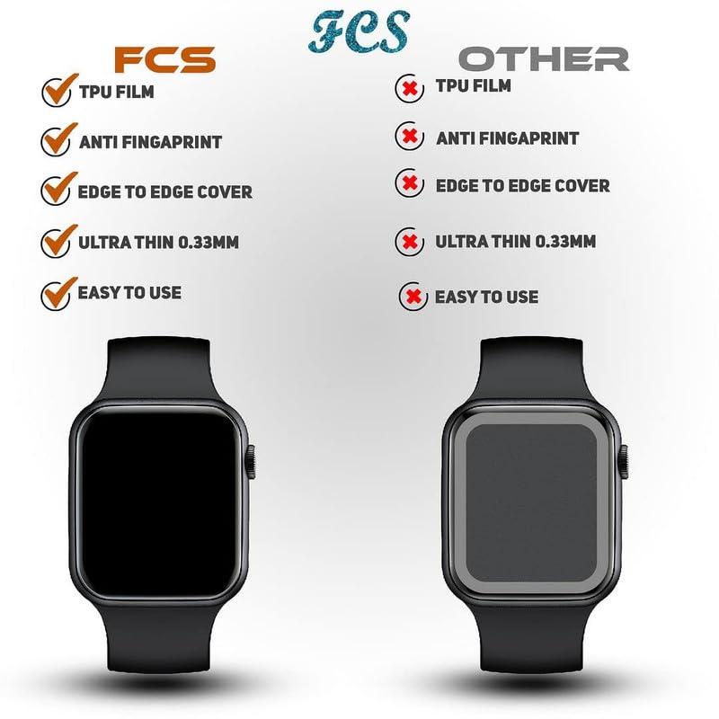 Image of FCS Smart Watch Screen Guard Membrane For Noise Junior Explorer 2 | Pack of 3 | Ultrathin 0.125mm Flexible Screen Protector TPU Membrane | Edge To Edge Coverage | Pack Of 3