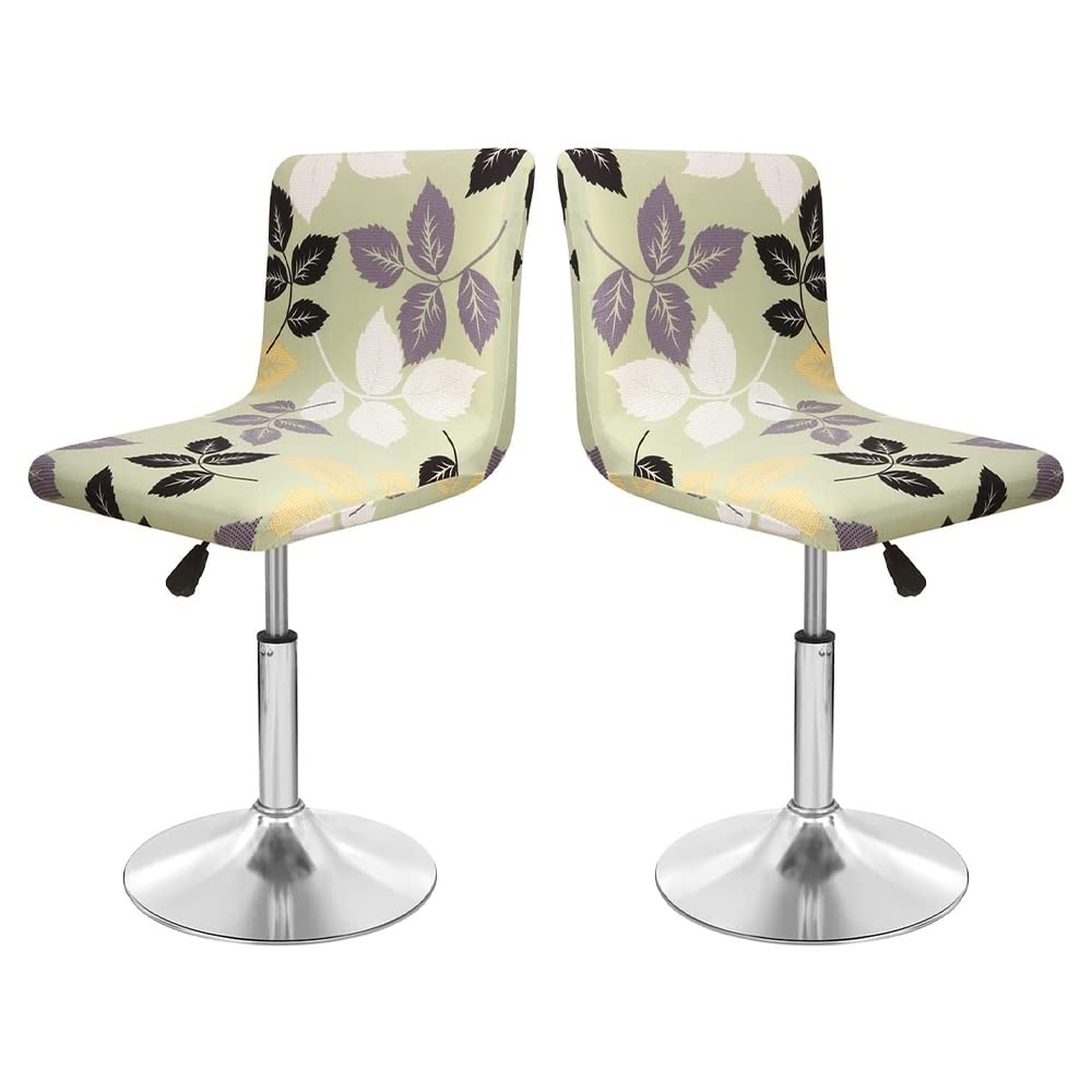SDNAM Bar Stool Covers Barstool Chair Slipcovers Covers 2/4 Pack Stretch Slipcover Pattern for Short Swivel Dining Chair-Counter Height Side Chairs (Color : #27, Size : 2PCS)