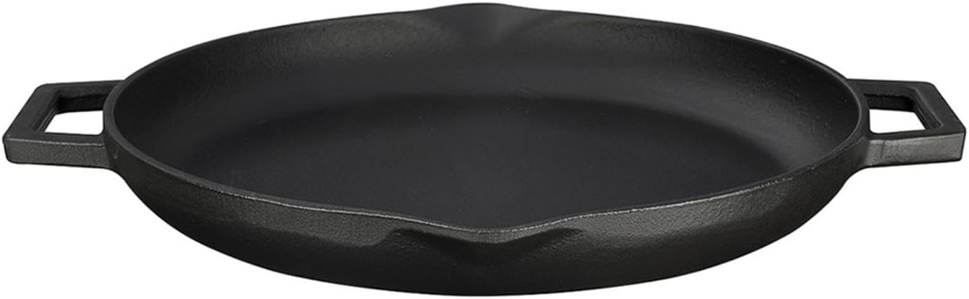 LAVA Cast Round Frying Pan with Metal Handle, 26 cm, Black