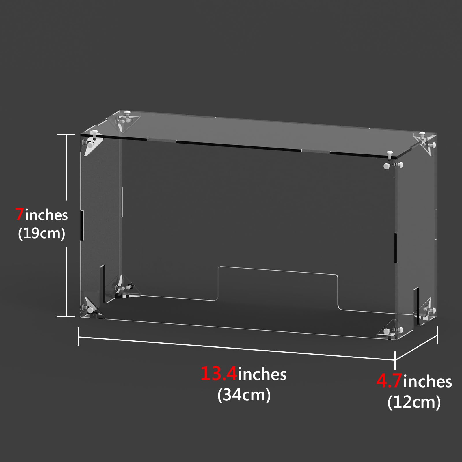 Geekria Acrylic Dust Cover Transparent Dust Guard Compatible with Steam Deck Charging Dock, Anti Scratch Waterproof Protective Clear Acrylic Cover Display Box
