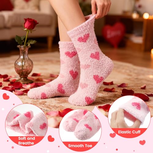 Image of Womens Fluffy Fuzzy Socks,Winter Cozy Soft Warm Socks Gifts for Womens | Soft Comfortable Warm Womens Fluffy Fuzzy Socks