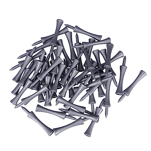 LIOOBO 70mm Castle Tees Golf 50pcs Grey Plastic Tees Sturdy and Recyclable for Your Game