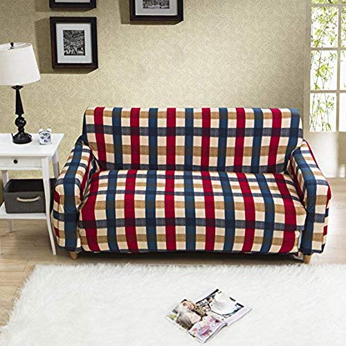 Housse coussin de canapé extensible 4 places à motif floral universel polyester