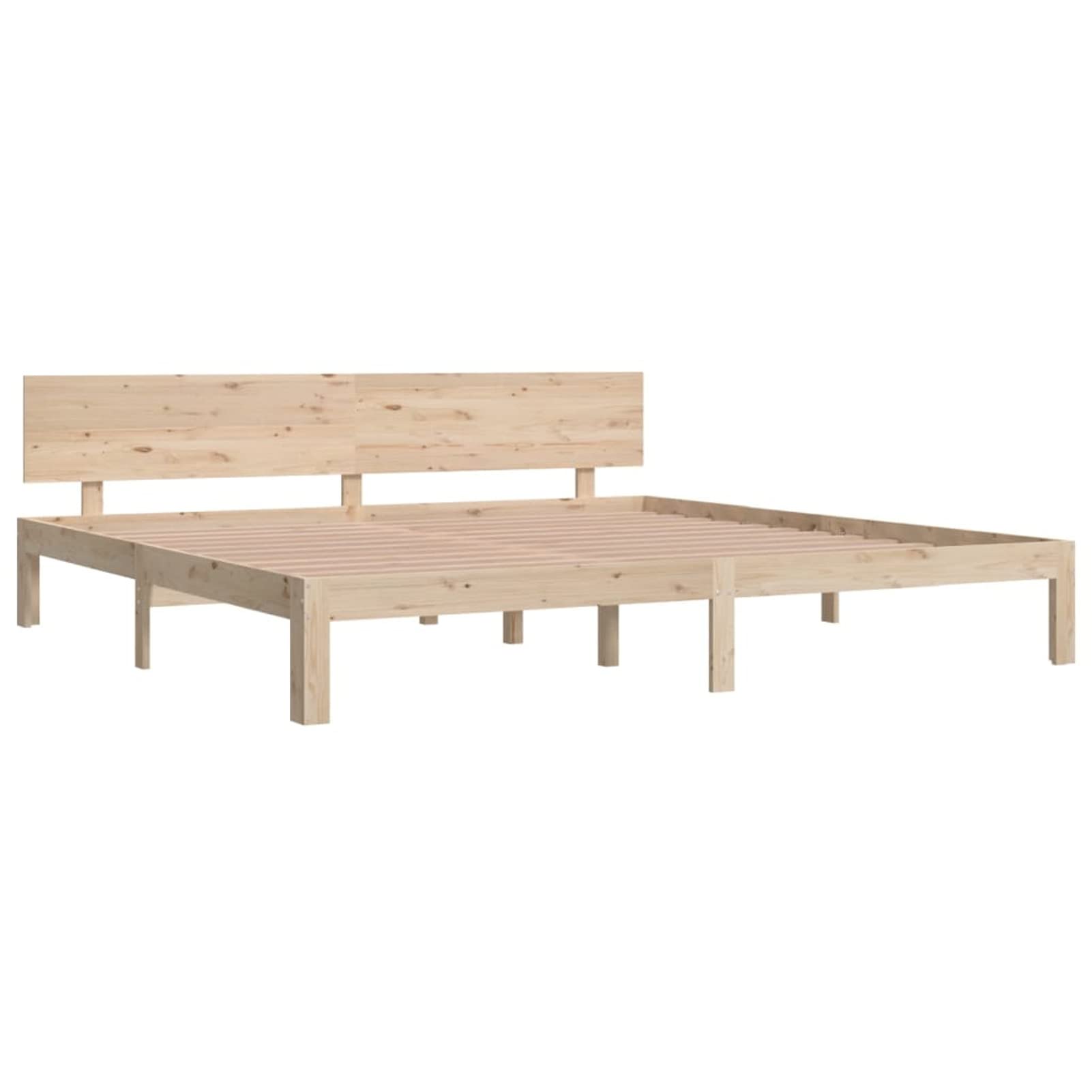 BAZZI Letto Matrimoniale/Letto Una Piazza, Giroletto in Legno Massello di Pino 200x200 cm