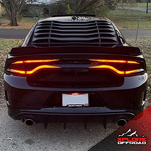 Charger Tail Light Overlay Kit | Precut Vinyl Decals | Fits Dodge Charger 2015-2020 | Gloss Black