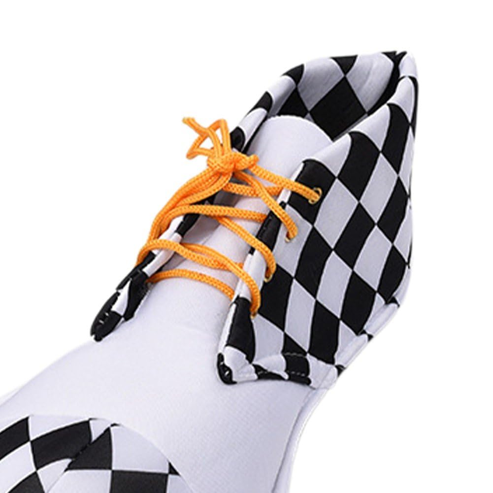 Zapatos De Payaso Gigantes Para Disfraz – Accesorios De Halloween Y Carnaval – Tela Suave Y Duradera – Talla Única Adulto (35 Cm) – Coloridos Y Divertidos