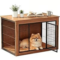 新品　組み立て済み Alebert 犬 ケージ ペットケージ 木製家具調 犬サークル 大中型犬用 サークル 室内 犬 ゲージ ウッディサークル インテリア調犬ゲージ 毛布付き 頑丈 オシャレ (ブラウン, Sサイズ) Amazon.co.jp: Alebert｢アレベルト｣ 犬 ケージ ペットケージ 木製 犬