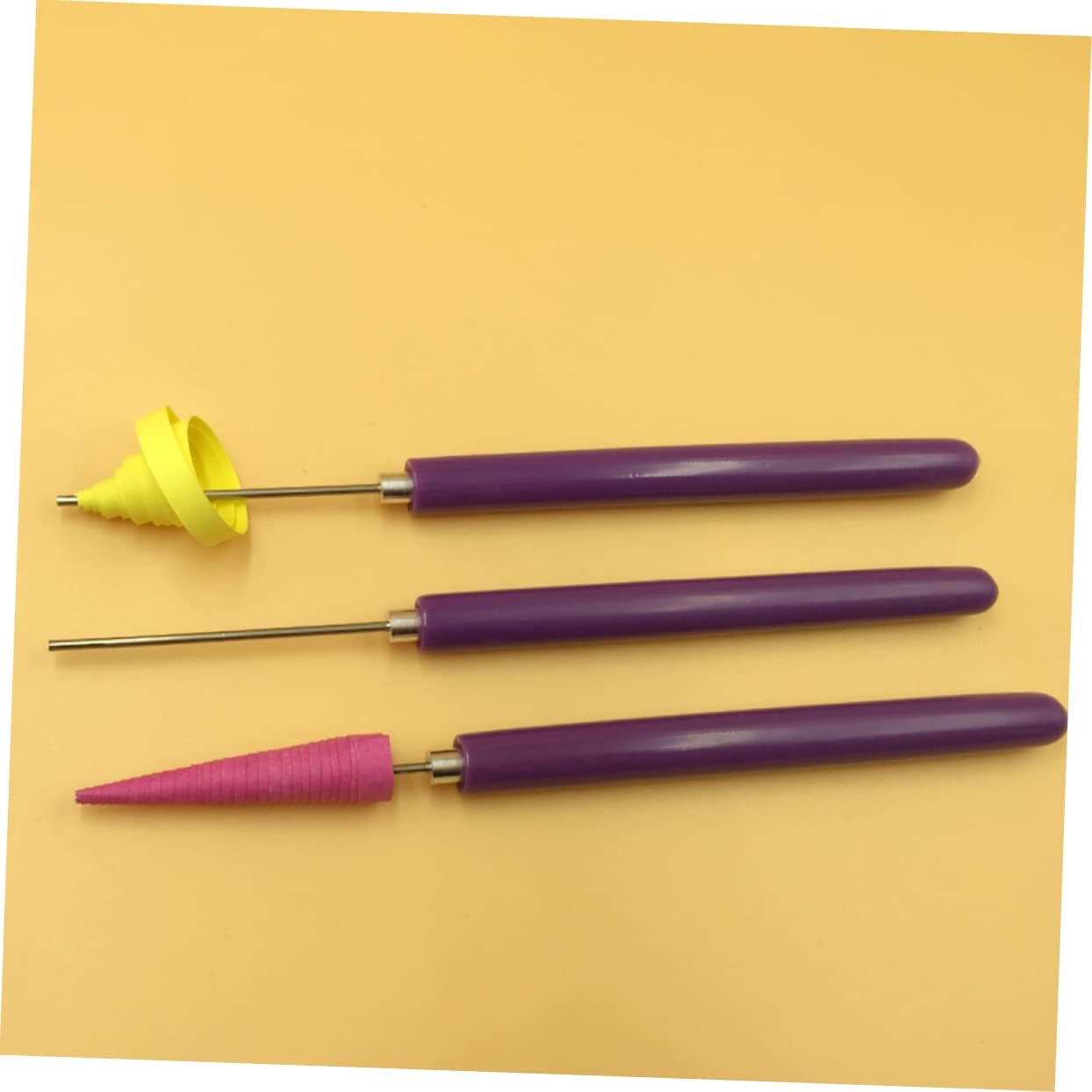 TOPPERFUN 5pc DIY Paper Quilling Pen Tool Set Embossing Pen for Nail Art Paper Flower Rolling Tool and Holder