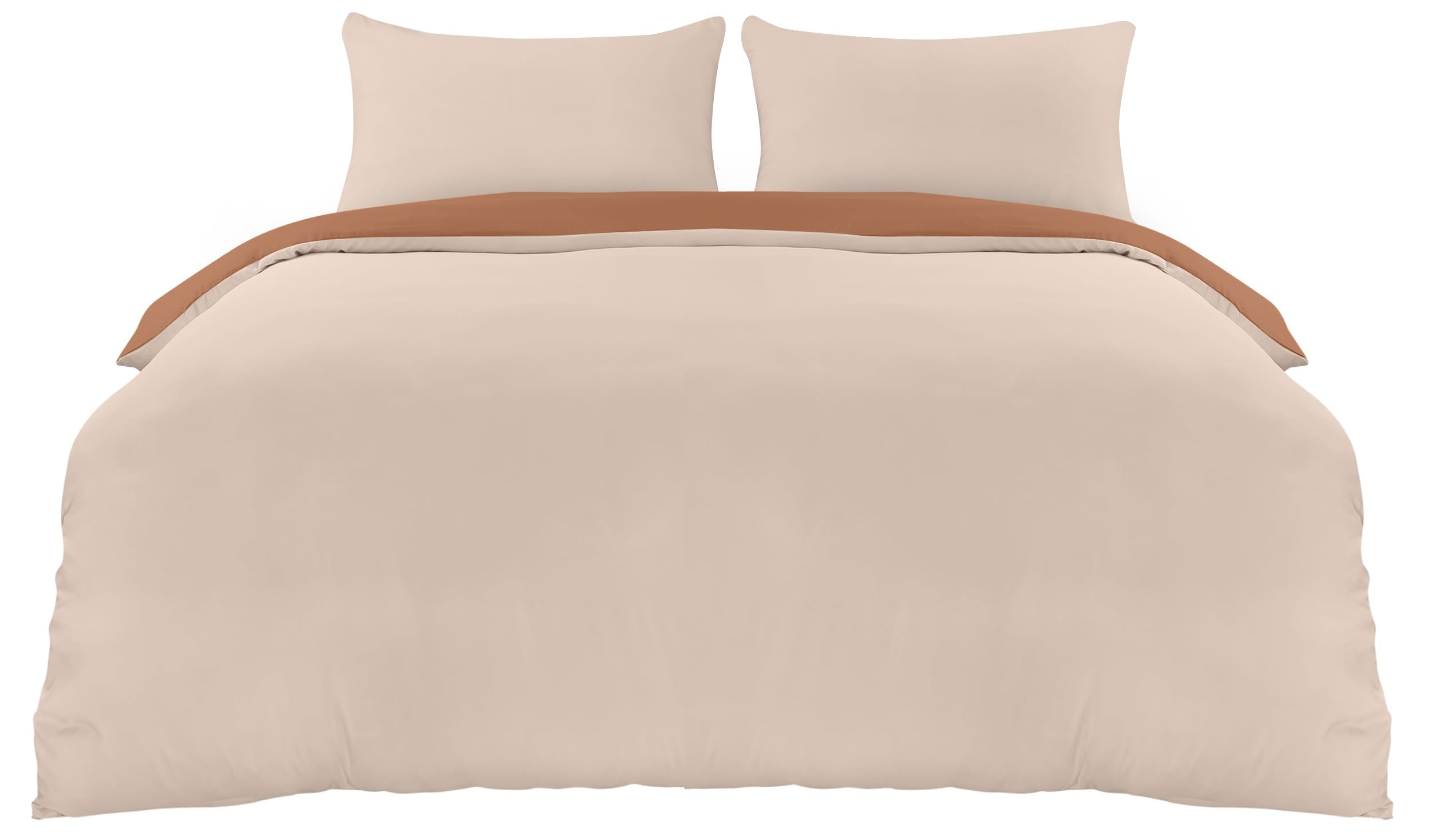 Utopia Bedding Off-White/Beige Duvet Cover Double - Pack Of 10, Tan/Offwhite