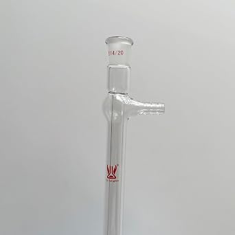 Liebig Condenser with 14/20 Joints, 200mm Jacket Length & 8mm Glass Hose Connection, Borosilicate Glass Liebig Condenser, Lab Glassware