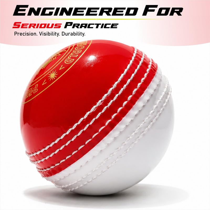 CW Spin Poly Soft Ball in White & Red Color (in Pack of 6) 3
