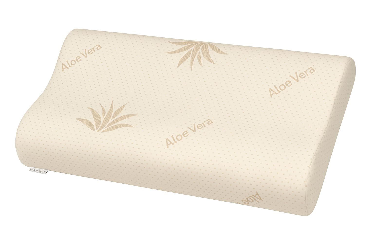 Tessiharmony Cuscino Cervicale per dormire in Memory Foam Ortopedico Doppia Onda ideale per supporto al collo Ergonomico Traspirante e Anallergico con Federa Aloe Vera Antiacaro Lavabile Made in Italy