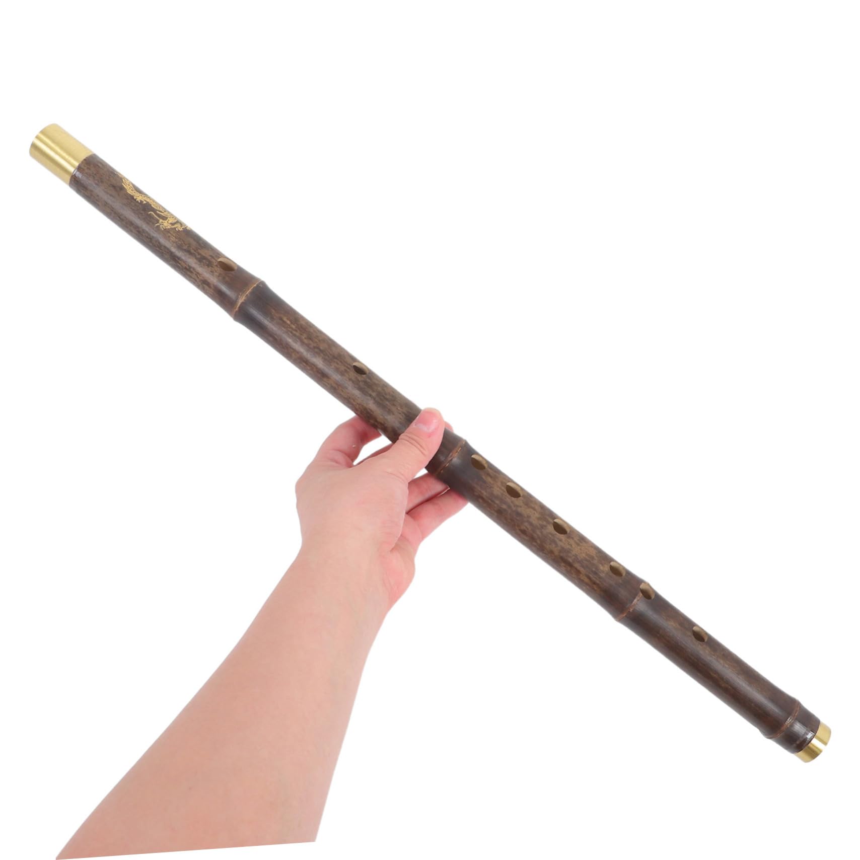 Abaodam Handgefertigte Traditionelle Bambusflöte in C-dur mit Drachen und Phönixmotiv Einfach zu Spielen für Anfänger und Schüler im Musikunterricht