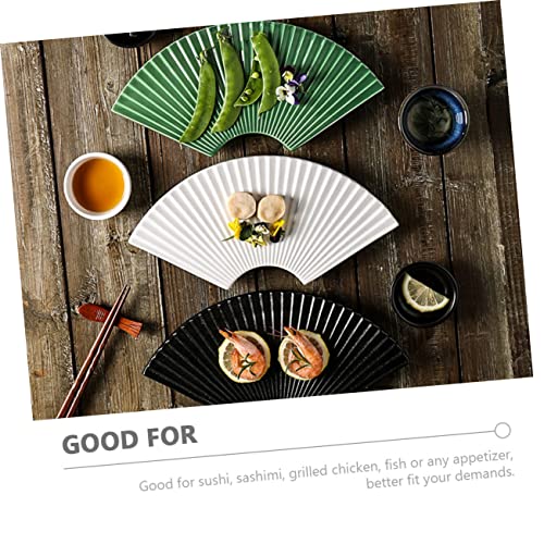 Plato de cerámica blanco estilo japonés para sushi miniatura 3