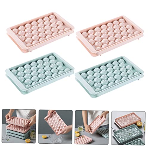 Molde para bolas de hielo con tapa NUOBESTY 4 piezas miniatura 6