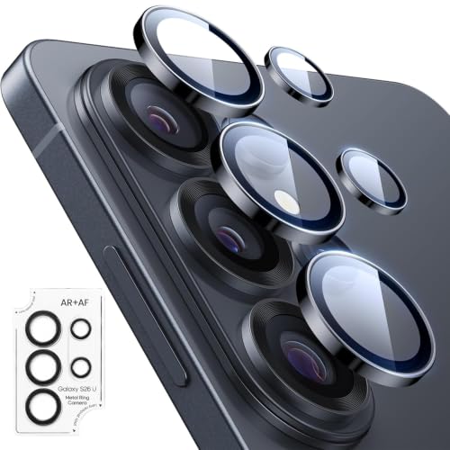 Czartech Camera Lens Protector for Samsung Galaxy S26 Ultra | Scratch-Resistant Ultra-Thin Tempered Glass with Aluminum Edging | Galaxy S26 Ultra Case Friendly, 1 Set [Black]