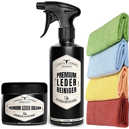 Sparset Lederpflege Lederreiniger + Leder Balsam + 4 Mikrofasertücher...