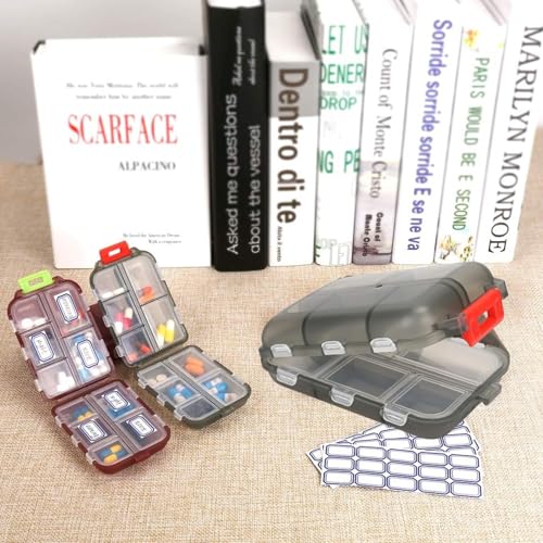 Kit com 2 Caixa Porta Comprimidos Remédios Vitaminas Semanal Organizadora De Medicamentos Portátil O