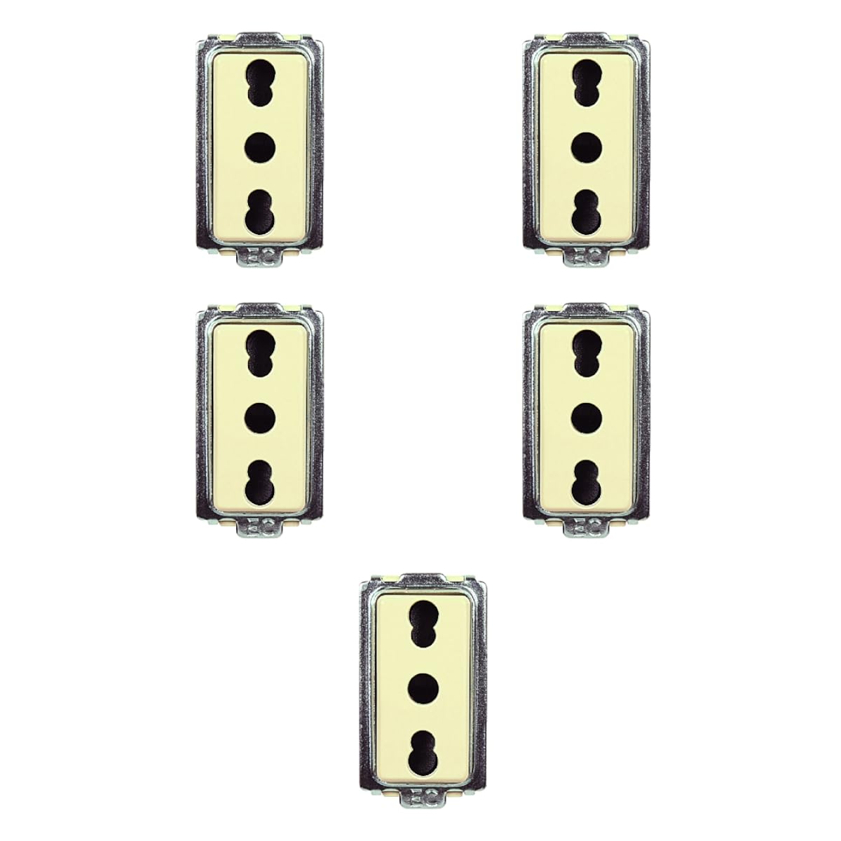 Presa Bipasso 5 Moduli Bticino Magic Bianco 220V 230V 10A 16A Bivalente