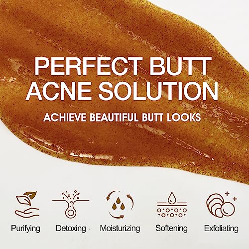 Butt Scrub Wash, Butt Scrub Exfoliator with Turmeric & Centella for Thigh Acne, Ingrown Hair, Bikini, Razor bump, Cellulite Clearing