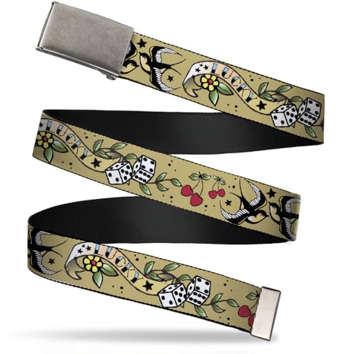 Buckle-Down mens Buckle-down Web Lucky Tattoo 1.5
