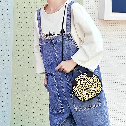 Small Crossbody Purses for Teen Girls,Cute Cat Purse with PU Leather Shoulder Bags(Black)4