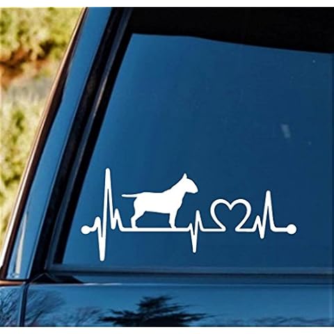 Bluegrass Decals Bull Terrier Heartbeat Lifeline Monitor Dog Decal Sticker B1153 Cover