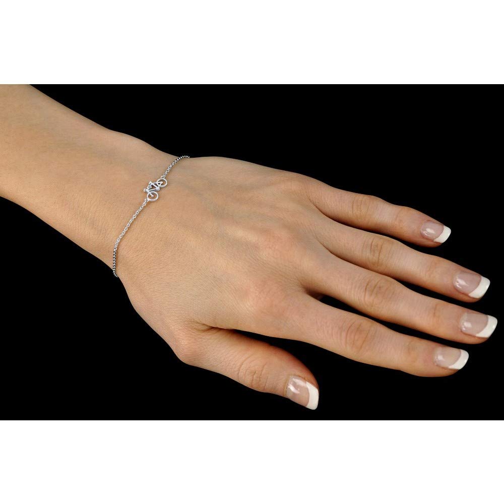 SILVEGO Bracciale da Donna in Argento 925 con Ciondolo Bicicletta, MWB11033
