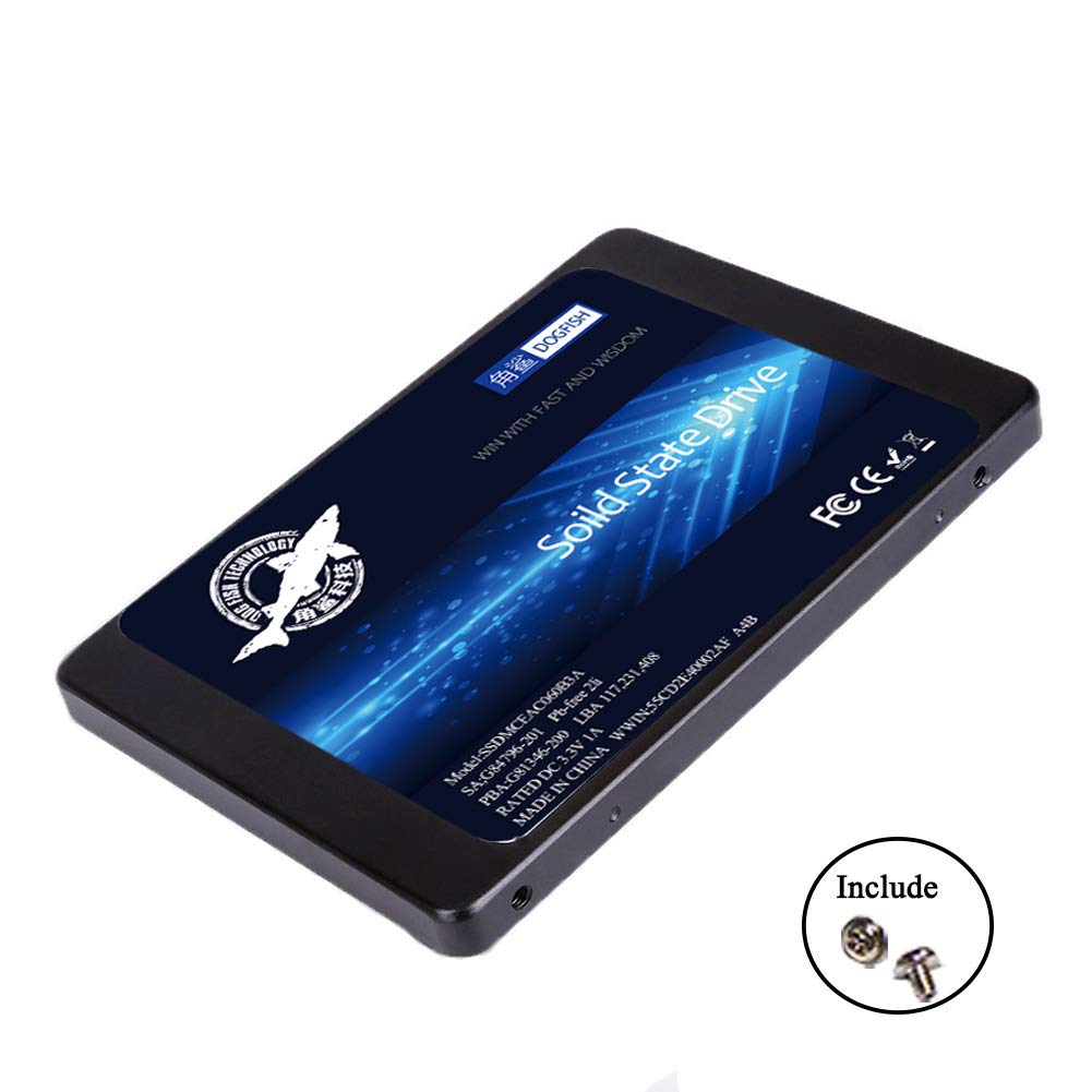 Dogfish SSD 2.5" SATA 120GB SataIII Inch 6 Gb/s wewnętrzny dysk SSD High Performance dysk twardy z dotychczasowego 60 GB 64 GB 120 GB128GB 240GB 250GB 480GB 500GB 1TB (120GB, 2.5''-SATA3)
