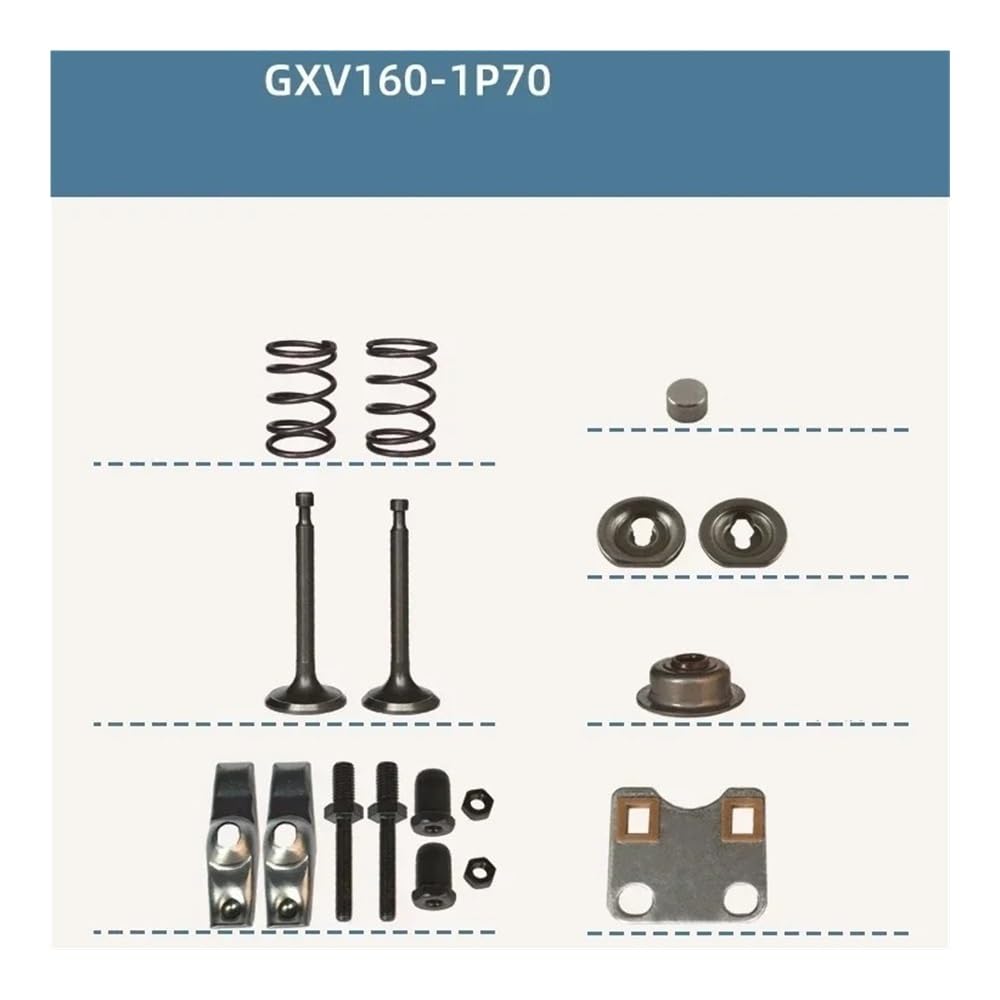 Kit de Brazo basculante de válvula de Culata 1P68 1P70 GXV160 Apto for Motor de Gasolina HRJ216 Piezas de cortacésped(GXV160 Cylinder Kit)