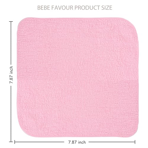 Image of 12 Pack Baby Washcloths 100% Cotton - Small Terry Wash Cloths 8 inch x 8 inch Soft Face Washcloth for Hand Body Sensitive Skin Thin Absorbent Wipes for Newborns Infant