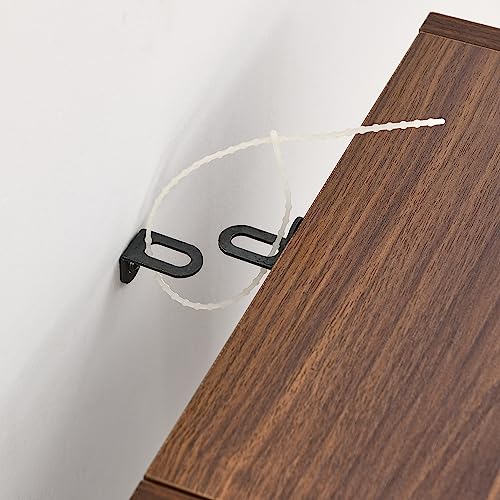 Walnut 8-Tier Media Organizer with Adjustable Shelves