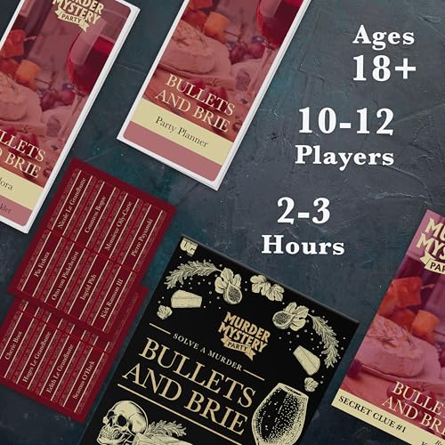 Murder Mystery Party, Bullets and Brie, for Ages 18+ by Murder Mystery Party - Image 3