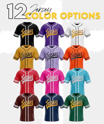 Camisetas personalizadas religiosas de béisbol - Jesús - Uniformes deportivos de fe personalizados para hombres, mujeres, niñas y niños miniatura 3