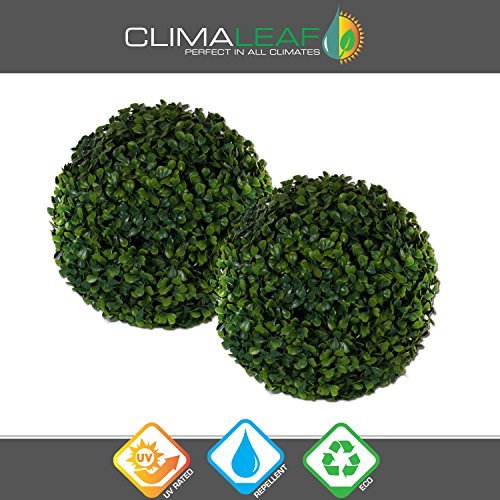 15" Artificial Uv Boxwood ball. Set Of 2.