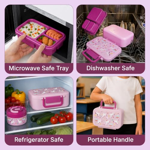 Image of Bento Lunch Box 1283ML / 43 oz with 391 ML / 13 oz Food Jar, Ice Pack