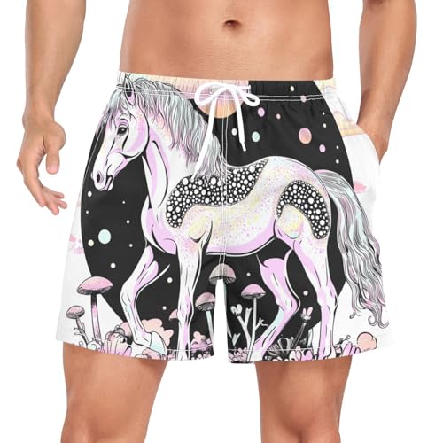 Swim Trunks for Men Men Lined Yoga Shorts with Compression Liner Quick Dry