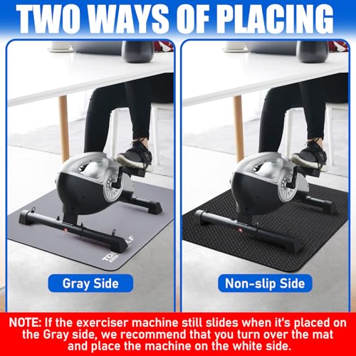 Image of TOBWOLF Non-Slip Workout Mat for Ellipse Leg Exerciser, Ellipse Machine Mat, Exercise Mat for Under Desk Ellipticals, Suitable for Electric Seated Foot Pedal Exerciser, Stability & Floor Protection