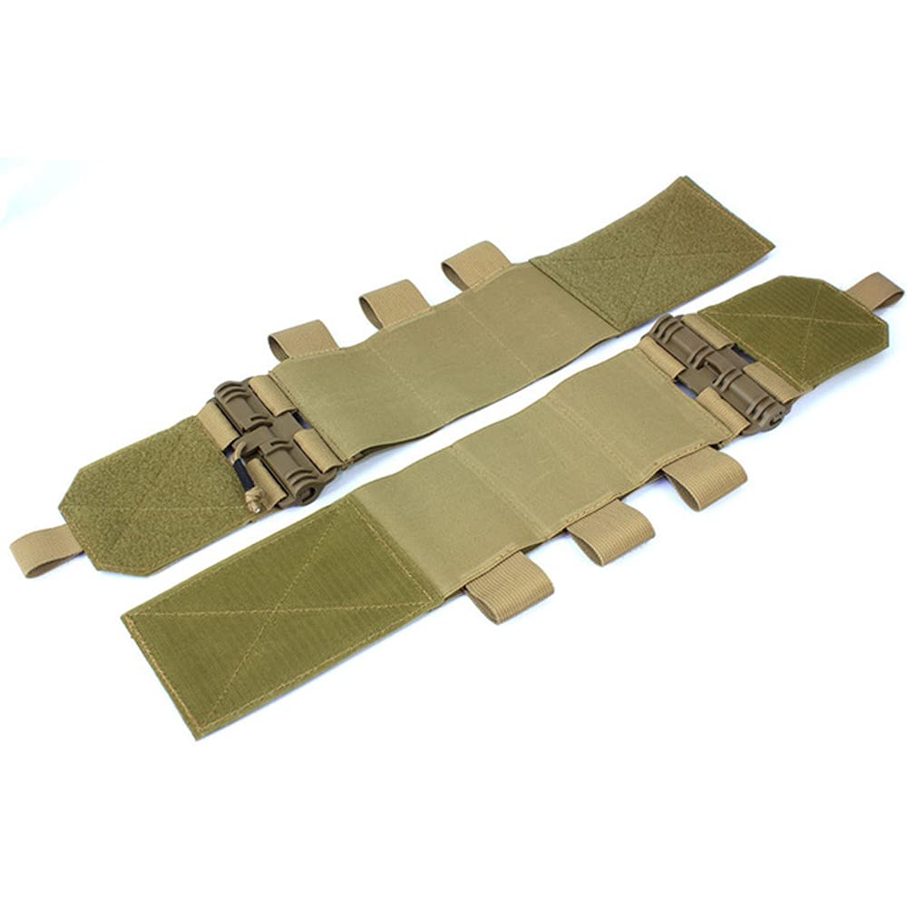 Huenco Elastic Vest Cummerbund Tactical Quick Release Mounting Strap With 3 AR Magazine Pouches