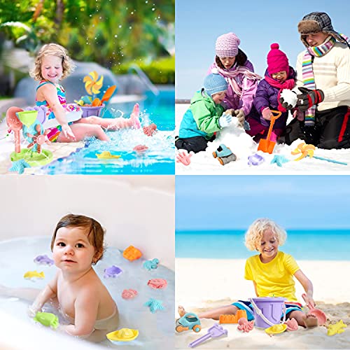 Beach Sand Toys For Kids - 31 Pcs Sandbox Toy Set For Kids 3-10, Sand Castle Toys With Water Wheel, Bucket, Shovel Tool Kit, Windmill, Sand Molds Summer Beach Toys In Mesh Bag, Kids Outdoor Beach Toys #TOP6