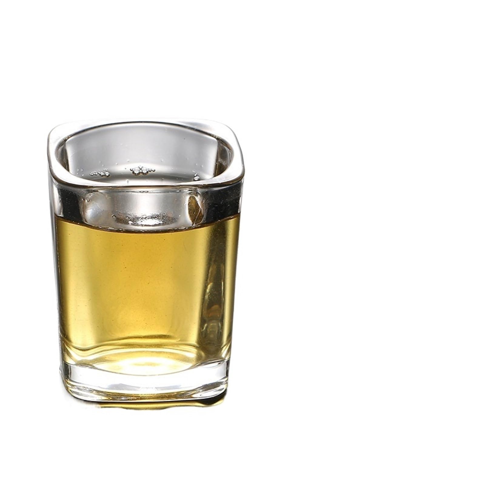 HWJFDC Shot Glasses 6pcs Mug Crystal Cup Shot Glass Cup Creative High Spirits White Wine Glass Cup glasses Party Drinking Charming Thick Bottom Cup(Big square cup)
