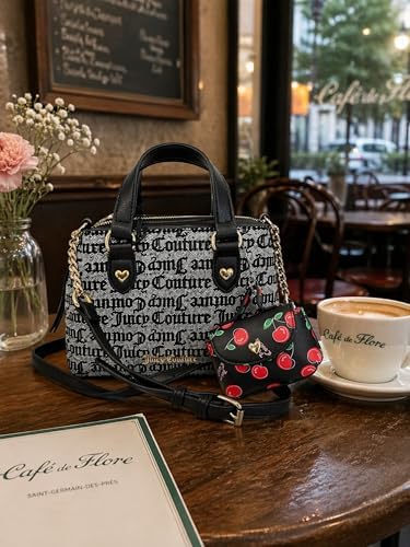 Juicy Couture Sweet Thing II Crossbody Satchel Bag with Mini Pouch