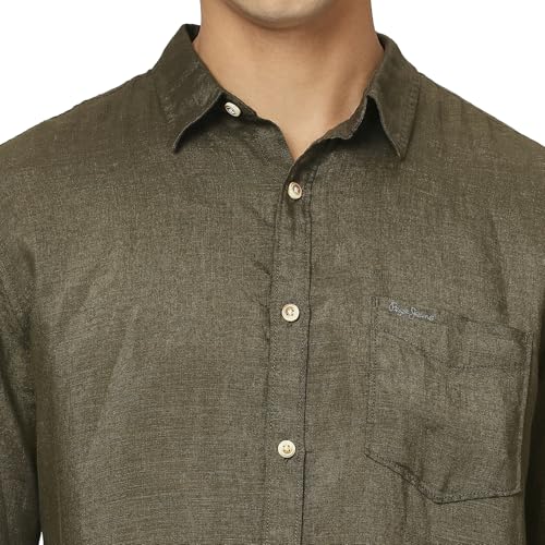 Image of Pepe Jeans Mens Linen Regular Fit Shirt